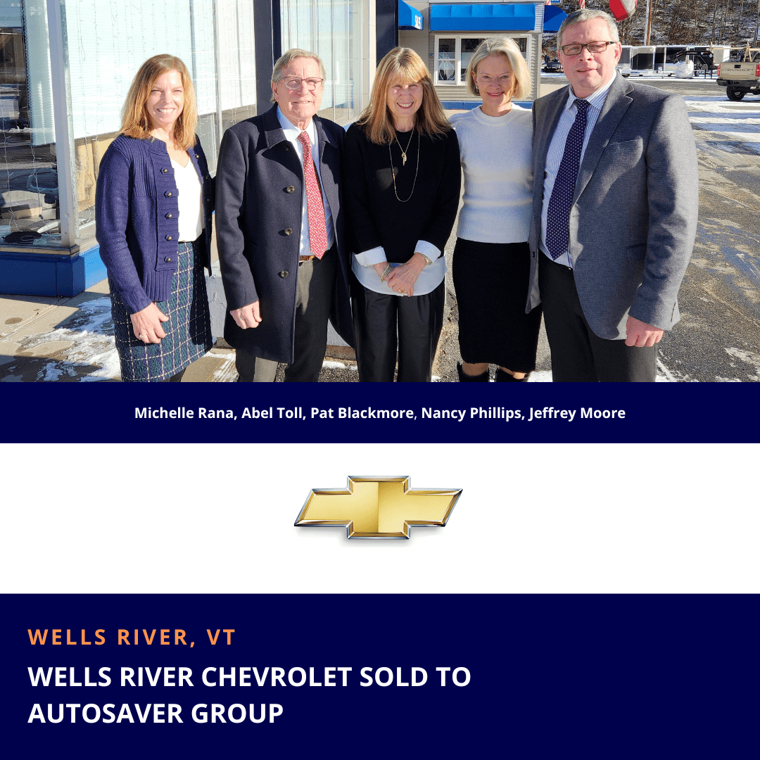 Wells River Chevrolet Sold to Abel Toll of AutoSaver Group